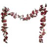 artificial red and green red coleus leaf garland