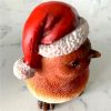 lovely robin Christmas ornament with Santa hat
