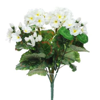 Artificial Geranium Plant Cream Flowers