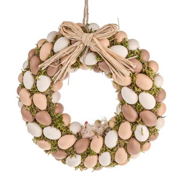Easter Eggs Wreath with Natural Eggs