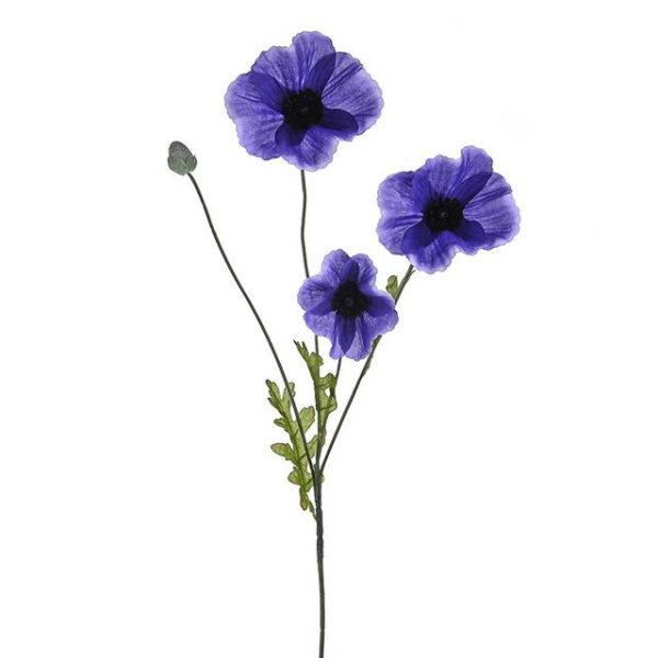 Artificial Silk Purple Poppy