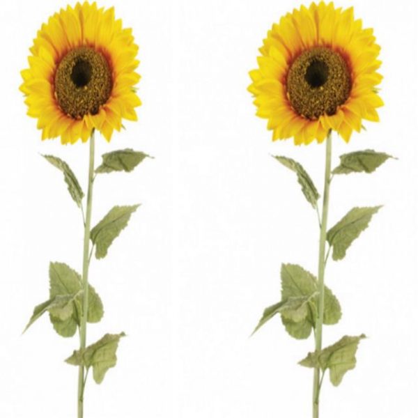 2 x 140cm Artificial Giant Single Sunflowers
