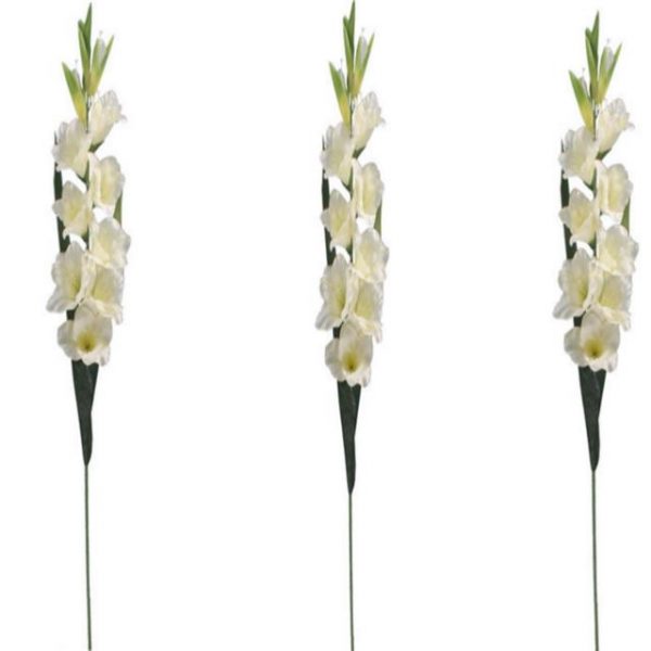 Artificial Cream Gladiolus Stem
