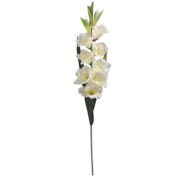 Artificial Cream Gladiolus Stem