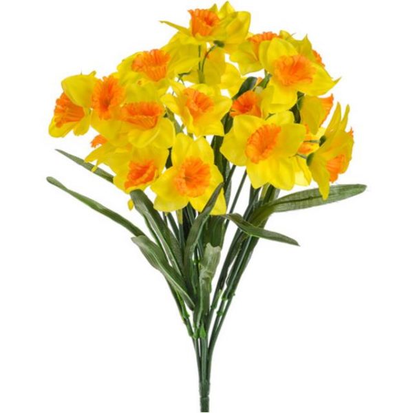 Artificial Daffodil Bush Two Tone Yellow