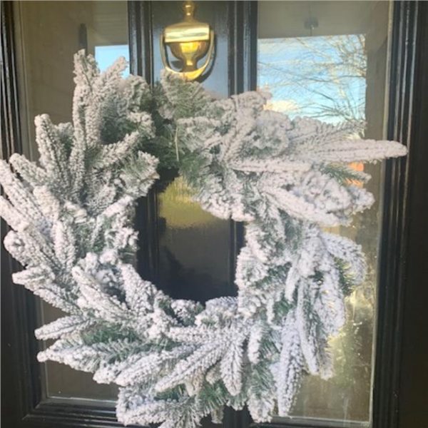 Artificial Spruce Snow Covered Christmas Wreath