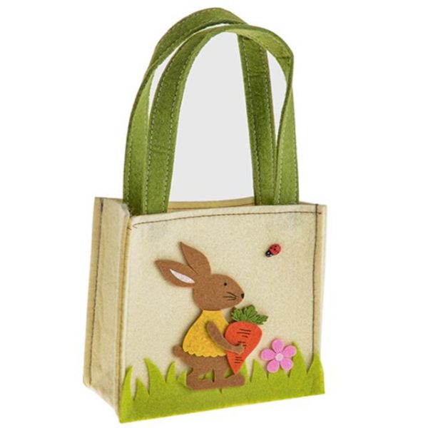 Easter Felt Bag with Bunny and Carrot