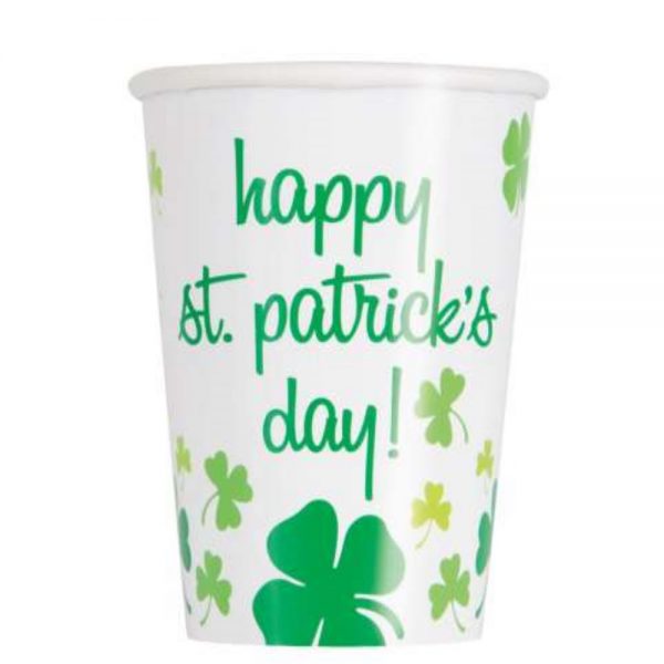 Happy St Patrick's Day Shamrock Paper Cups