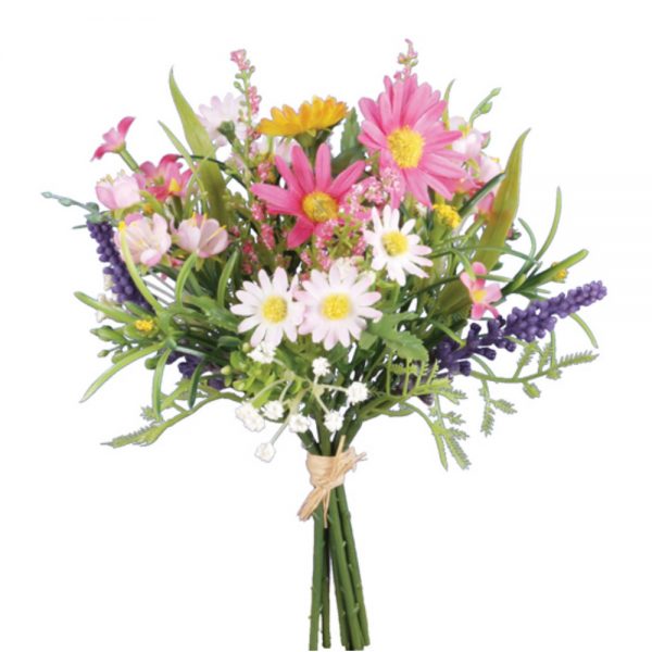Artificial Daisy Blossom Bunch - Pink and Cream