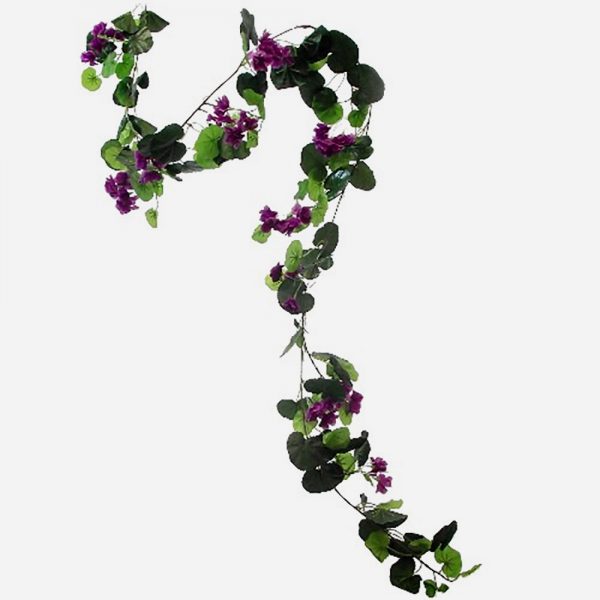 6ft Artificial Purple Geranium Flower Garland