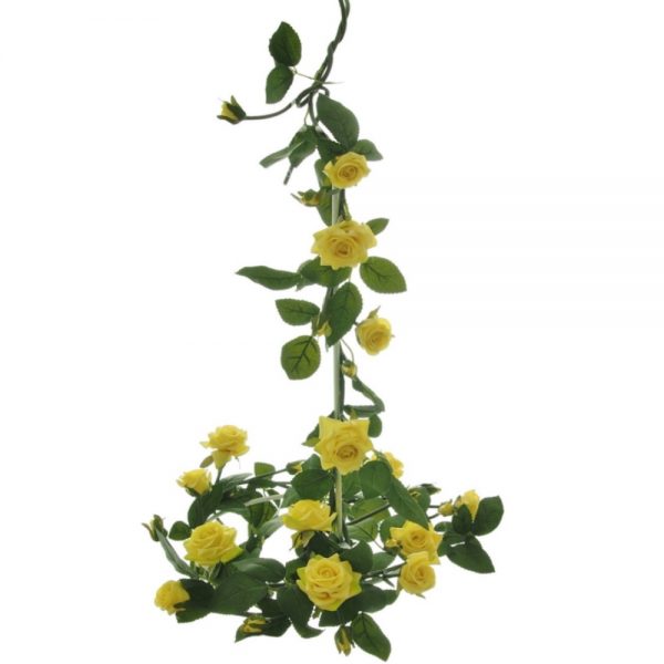 Artificial Yellow English Rose Garland