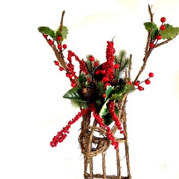 Winterberry Reindeer Luxury Christmas Decoration