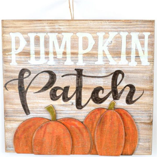 Autumn Halloween Pumpkin Patch Plaque Sign