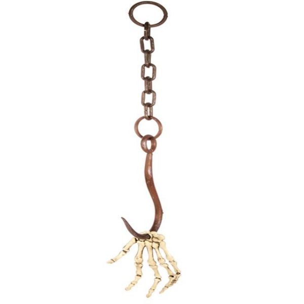 Hanging Skeleton Hand in a Hook