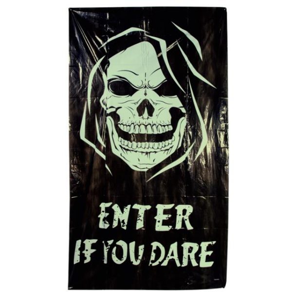 Skull Halloween Glow in the Dark Door Cover