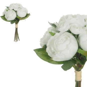 Artificial White Peony Bouquet