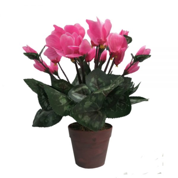 Artificial Pink Potted Cyclamen Plant