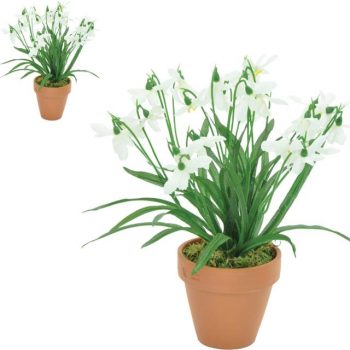 Artificial Snowdrop Potted Plant