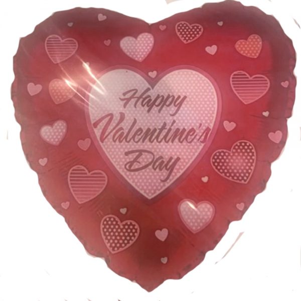 Happy Valentine's Day Red Heart Foil Helium Balloon