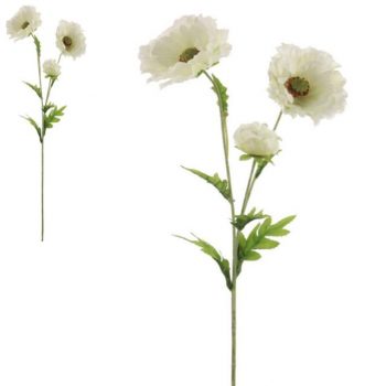 Artificial White Country Poppy