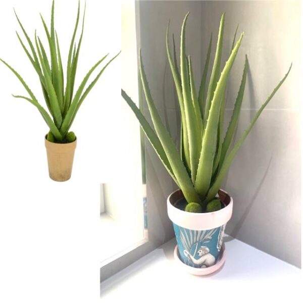 Artificial Tall Aloe Plant in Terracotta Pot