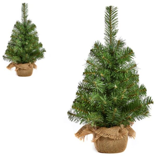 Artificial Christmas Tree with Burlap