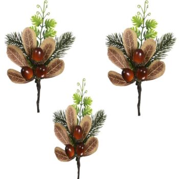 Artificial Frosted Pinecone Picks, Christmas decor